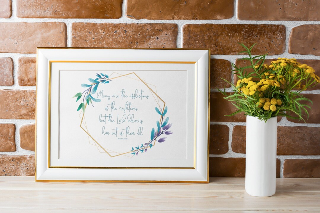 Printable Bible Verse Wall Art Scripture Digital Art Psalms - Etsy