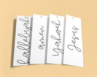 Marcadores de las Escrituras: Set de marcapáginas cristianos imprimibles (descarga digital)