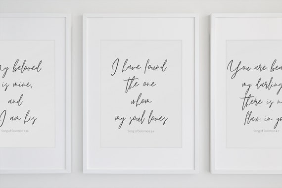 Printable Bible Verse Wall Art Scripture Digital Art Set of | Etsy