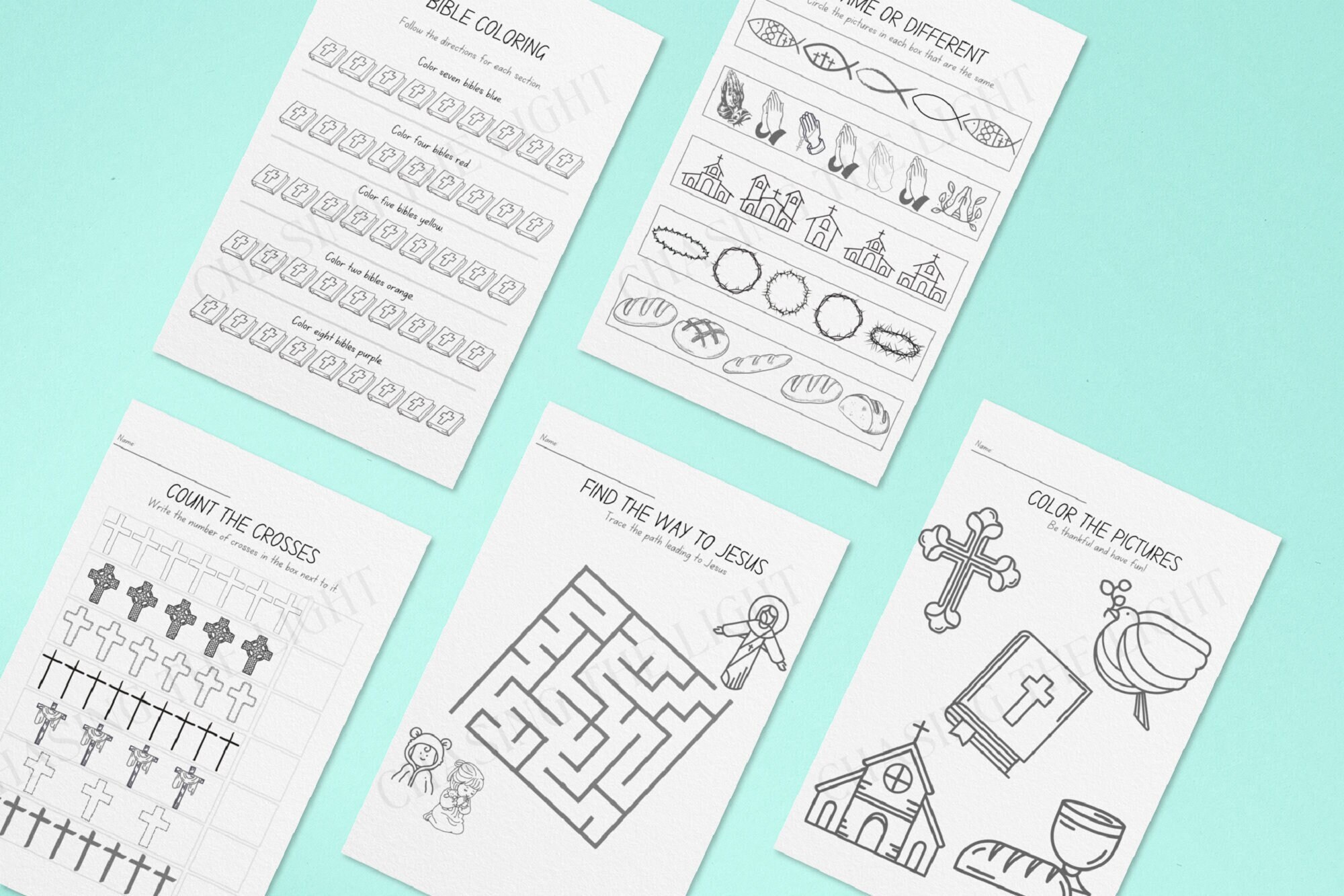 Printable Biblical Worksheets for Kids, Biblical Activites Printable ...