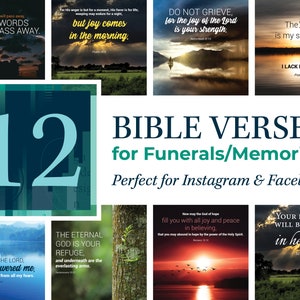 12 Bible Verses for Funerals/Memorials for Instagram & Facebook