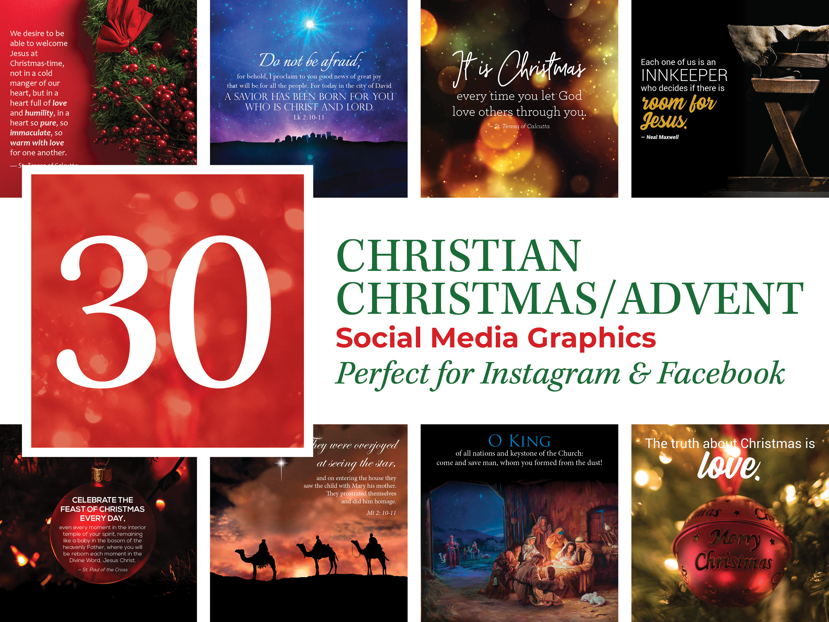 30 Christian Instagram & Facebook posts for Christmas
