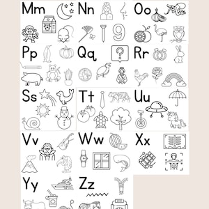 Alphabet Coloring Pages Printables - Etsy
