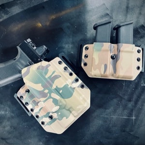 FITS: Glock 17/19/19x/44/45/47/22/23/31/32/34/35 - Surefire X300U A/B/Turbo  OWB Holster