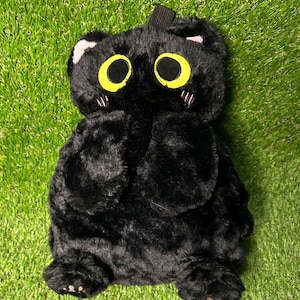 Black Cat backpack Purse Bag This chubby(very roomy) guy is the most adorable guy ever . Kawaii Cute Gothic Anime Anxious cat bag