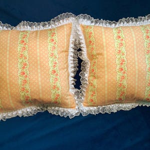 Lolita Coquette kawaii style Lace trimmed throw pillows perfect for your bedroom or your couch.