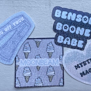 Benson Boone Stickers - Mystical Magical Inspired Collection