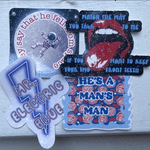 Benson Boone - Mr. Electric Blue Inspired Stickers