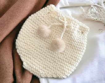 bloomer culotte en laine avec pompons