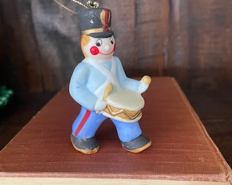 Vintage Christmas Ornament - Ceramic Dummer Boy Ornament