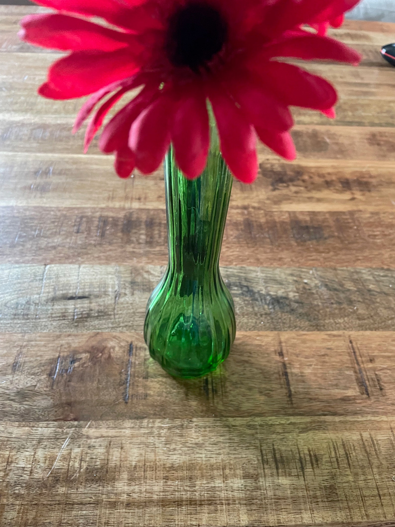 Vintage Emerald Green Bud Vase P.G.C. Portland Glass Company Etsy