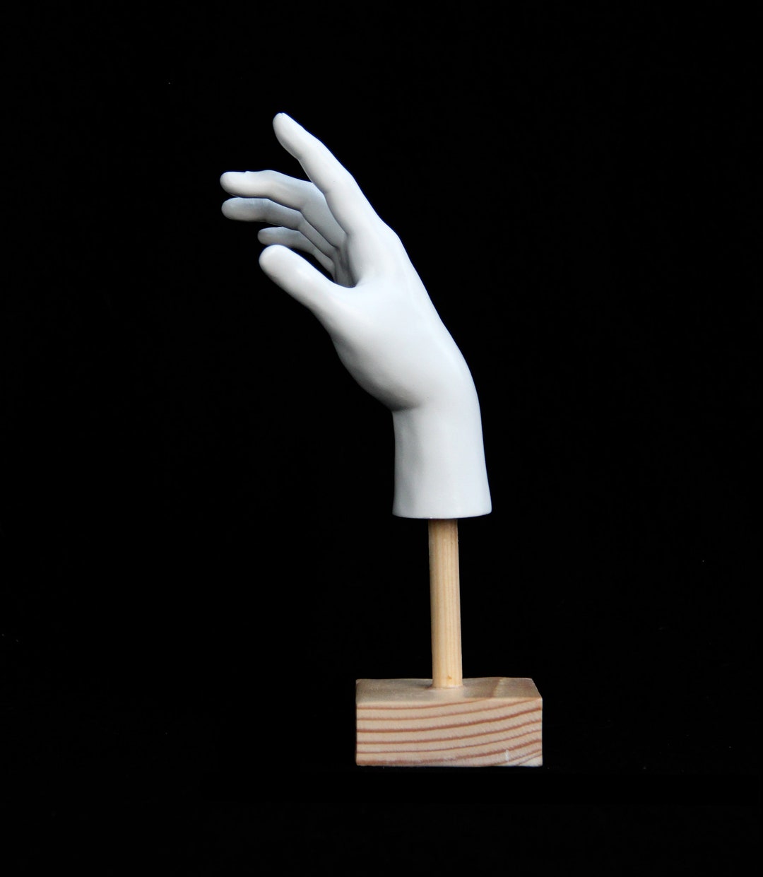 Wooden Pedestal Hand Statue Shelf Decoration, Desk Decor 3D Printed