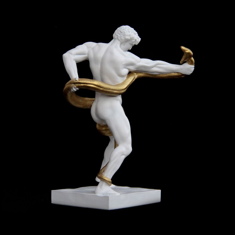 An Athlete Wrestling With a Python Frederic Leighton Office Etsy