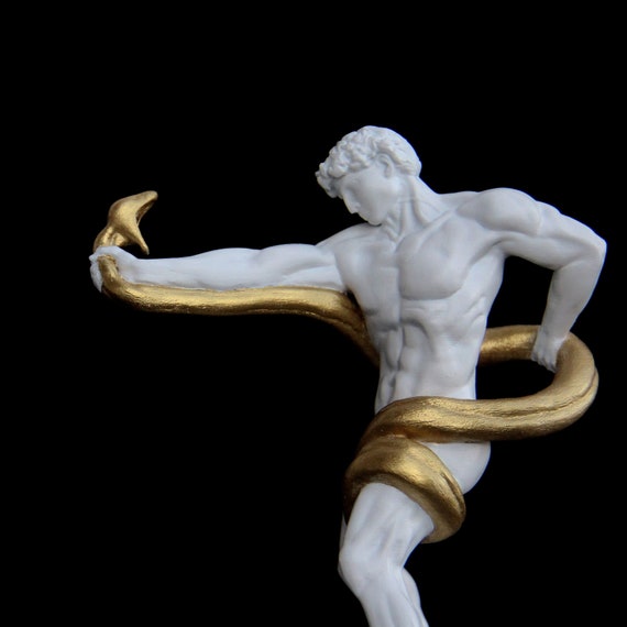 An Athlete Wrestling With a Python Frederic Leighton Office Etsy