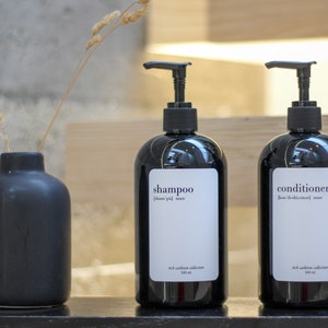 PLASTIC Black Shower bottles | Soap Dispenser Plastic| Kitchen Soap Dispenser Set l 500ml