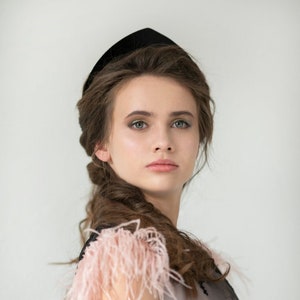 Headband - Kokoshnik - &quot;Black Night&quot; 5.5cm