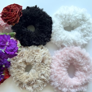 Scrunchies, Faux Fur Scrunchies, Cute Scrunchies, Faux Fluffy soft hair ties, Gift for her, Hair Accessories