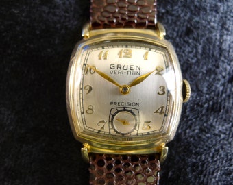 Gruen Veri-Thin Vintage Watch Just Serviced & Warranty Guarantee 1009