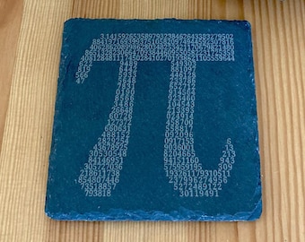 Pi Slate Coaster - First 500 Digits of Pi