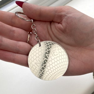 Disco Ball Keyring - Personalised with any Name or Text