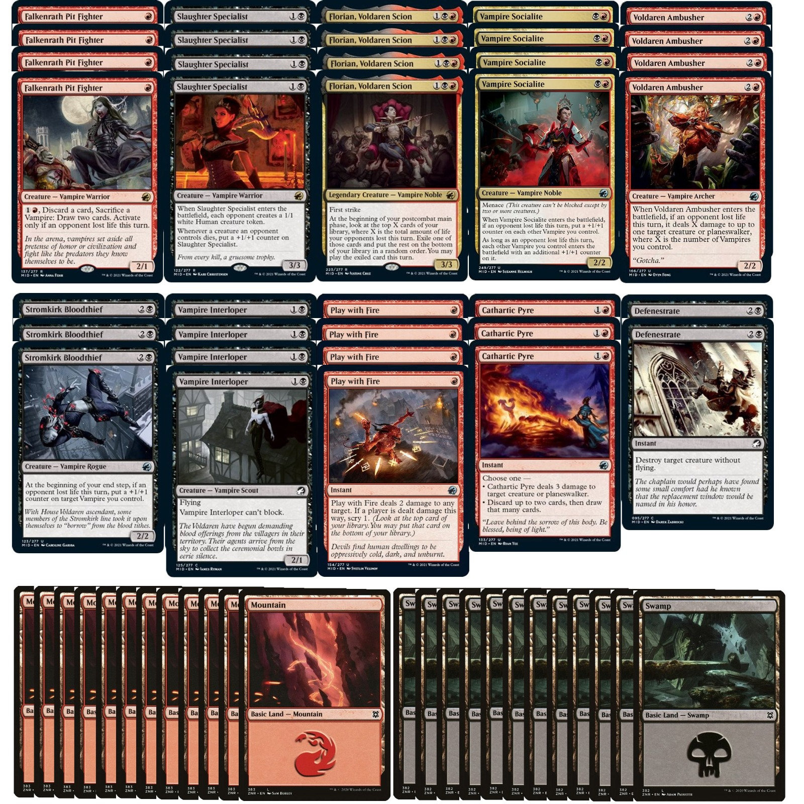 mtg red vampire cards Vampiric Fury [Innistrad] main image 0