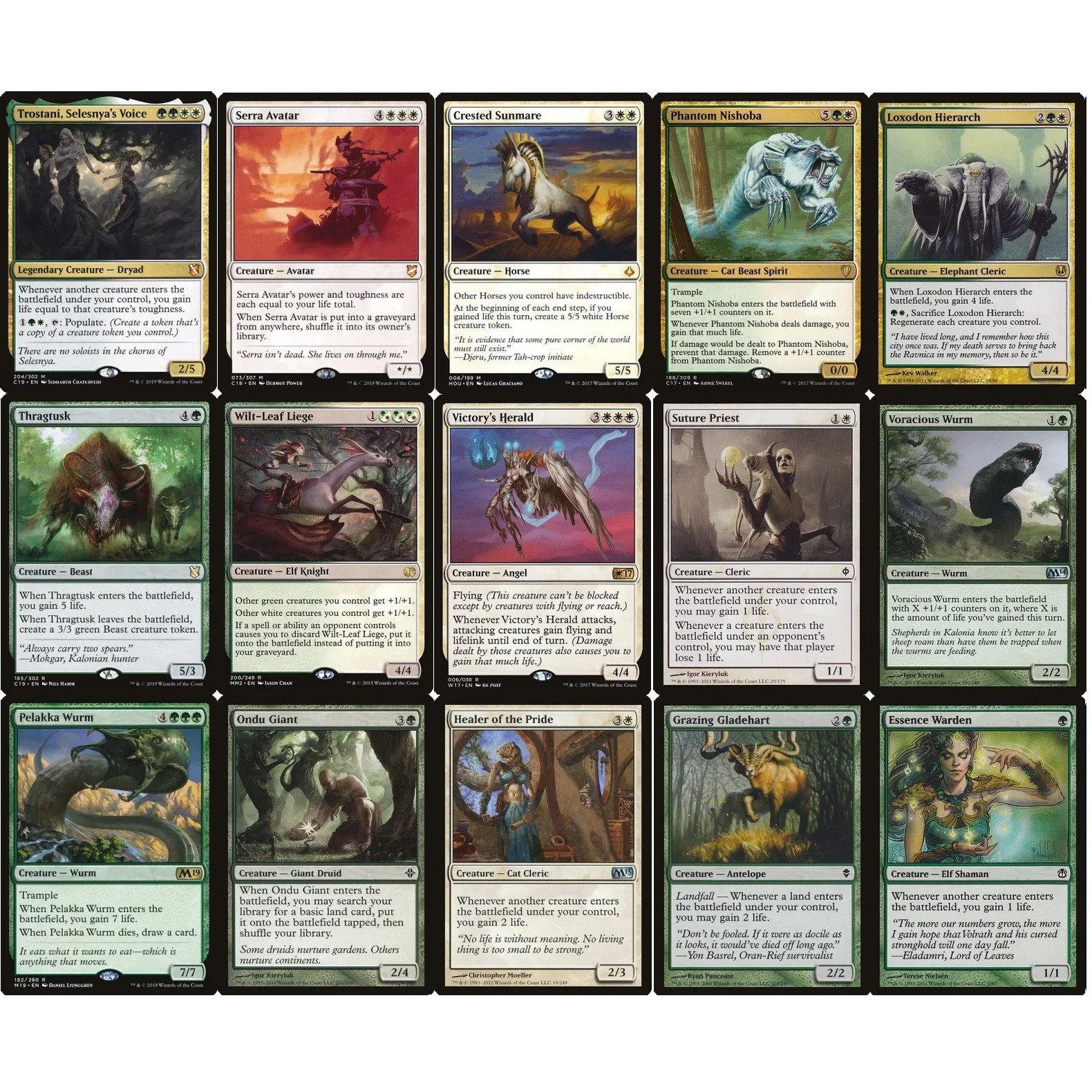 best green life gain cards mtg Green/White Commander Deck - Custom Built - Elite - - EDH Standard MTG decks 