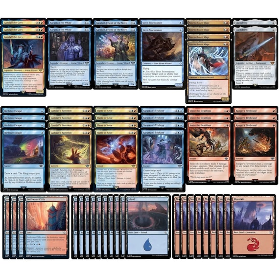 Elite LOTR Wizard Deck - Blue Red - Magic the Gathering - Galdalf - 60 Card  MTG! - Etsy