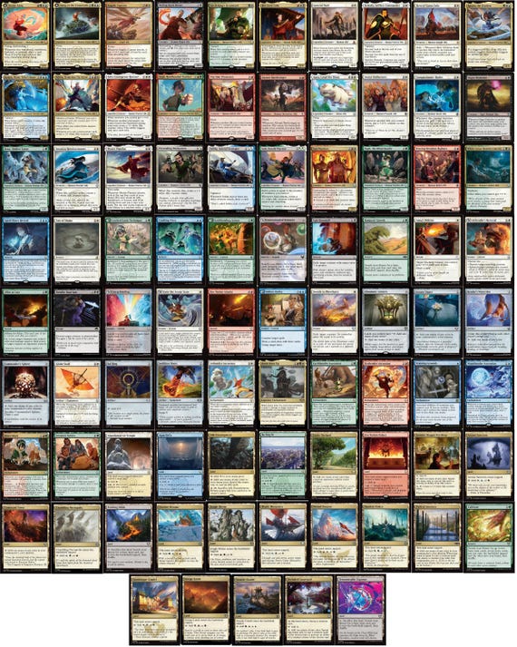 Avatar Magic the Gathering Commander Deck - Aang's Allies - 5 Color - EDH  MTG! - Etsy