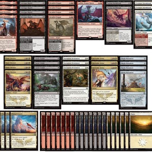 Baraja Elite Mardu Dragon - Negro, Rojo y Blanco - ¡Muy poderosa! - ¡MTG de 60 cartas!