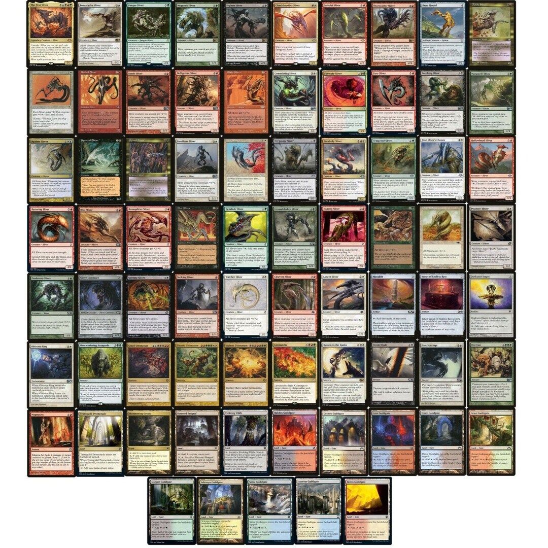 ELITE Commander Sliver Deck EDH the First Sliver 100 Card MTG Etsy