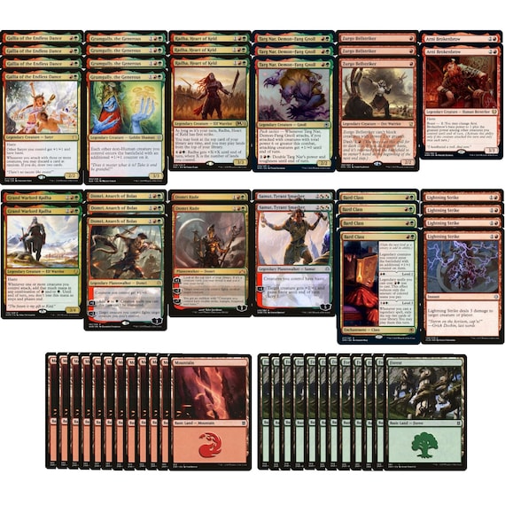 Elite Bard Class Deck - Gruul Storm - Red Green - Very Powerful - 60 Card -  MTG! - Etsy