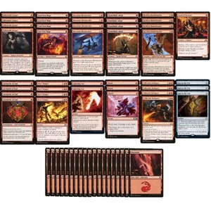 ELITE Mono Red Aggro Deck - Modern - Powerful - 60 Cards - MTG - Ready to Play!!