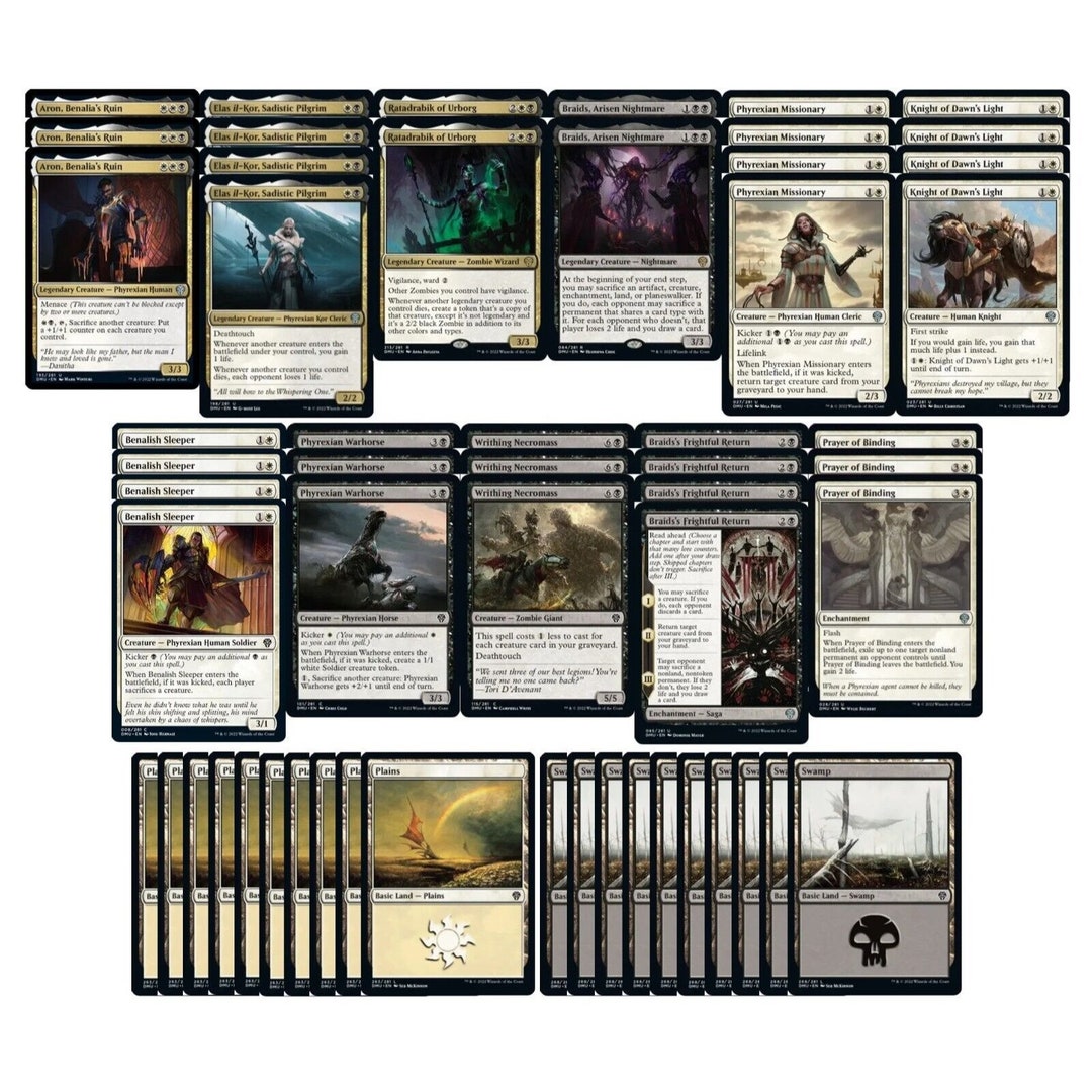 mtg black white commander deck Black White Creature Deck - Orzhov Drain Sacrifice - Powerful - 60 Card MTG!!!