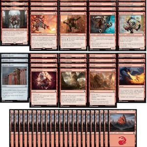 Baraja Elite Mono Red Goblin - Muy poderosa - Pionero moderno - ¡MTG de 60 cartas!