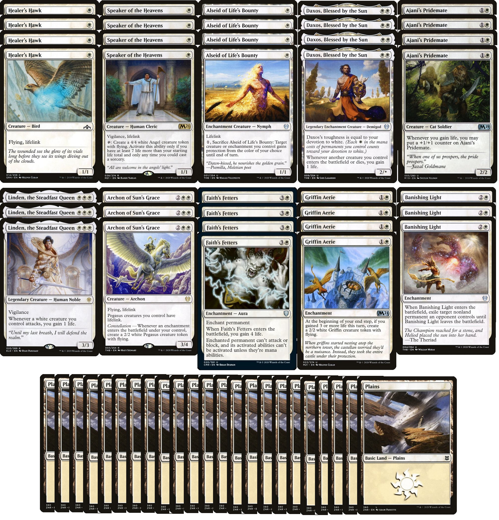 ELITE Mono White Devotion Lifegain Deck - Very Powerful - 60 Card - MTG! - Etsy ELITE Mono White Devotion Lifegain Deck - Very Powerful - 60 Card - MTG! - Etsy