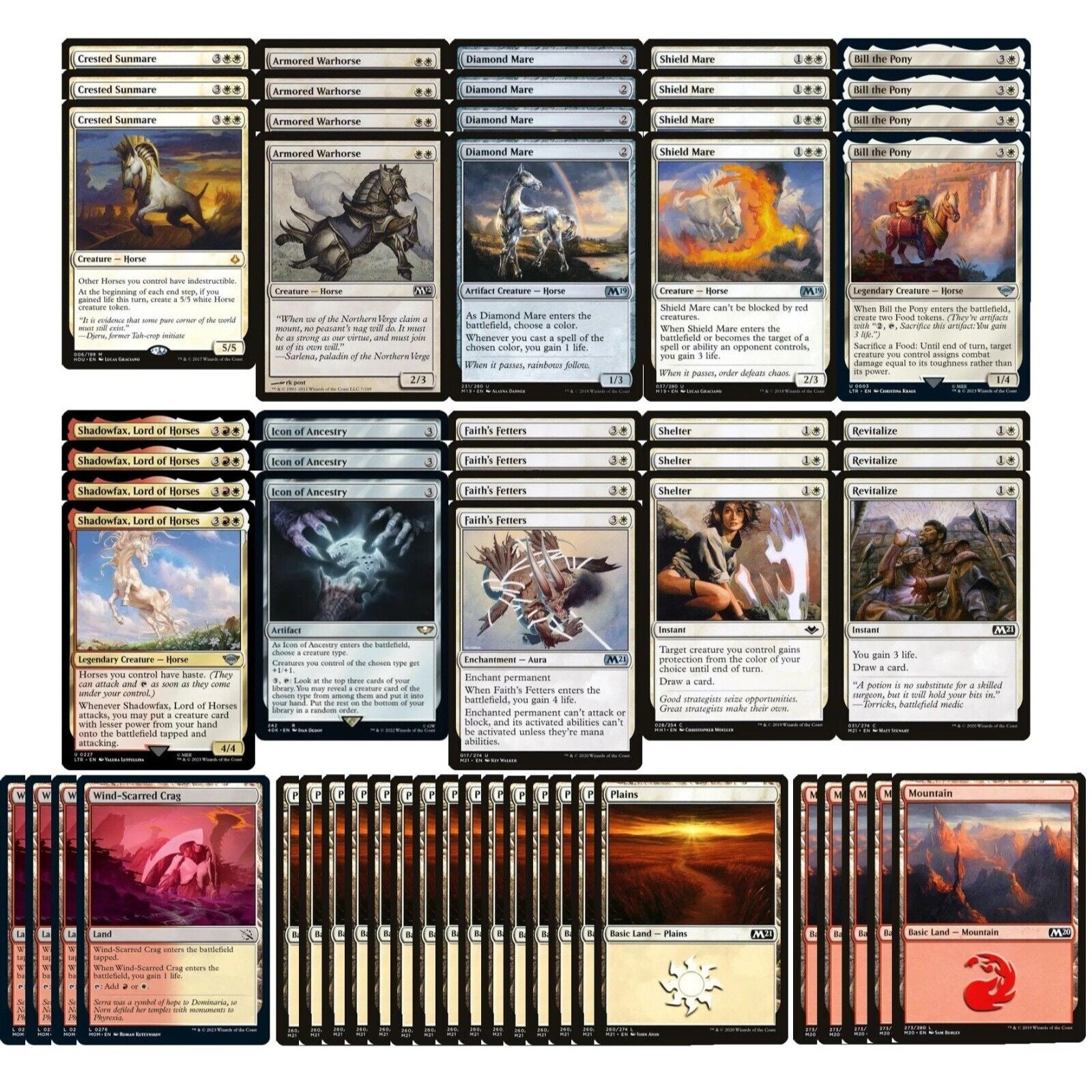 Elite Horse Deck - Boros - Lifegain - Magic the Gathering - LOTR - 60 Card  MTG! - Etsy