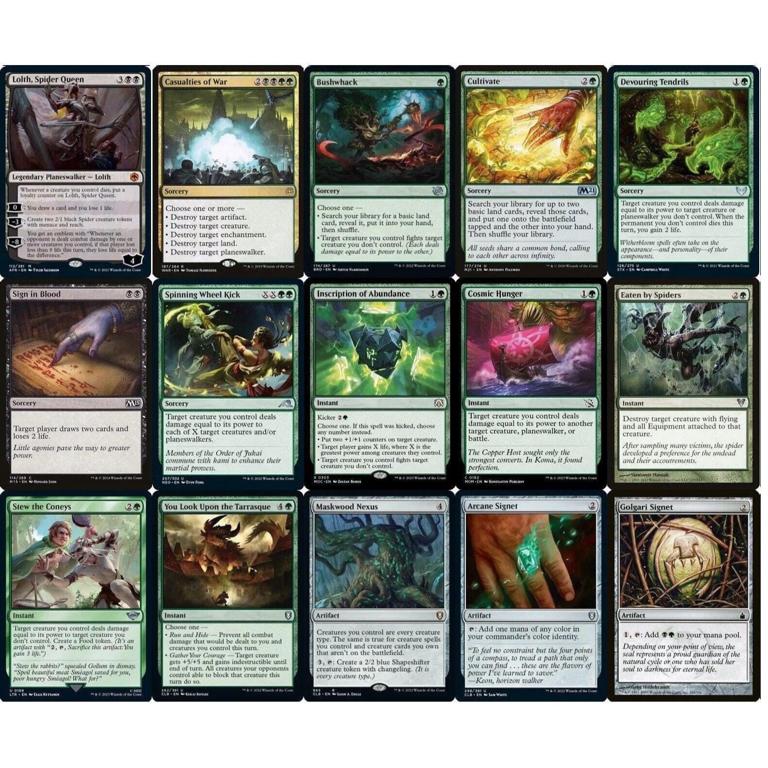 Commander Spider Deck - Very Powerful - Golgari - Shelob - EDH - 100 Card -  MTG! - Etsy