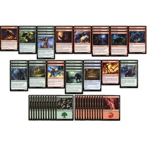 Rot Grünes Werwolf Deck - 60 Karten - MTG Magic The Gathering - Bereit zu spielen!!!