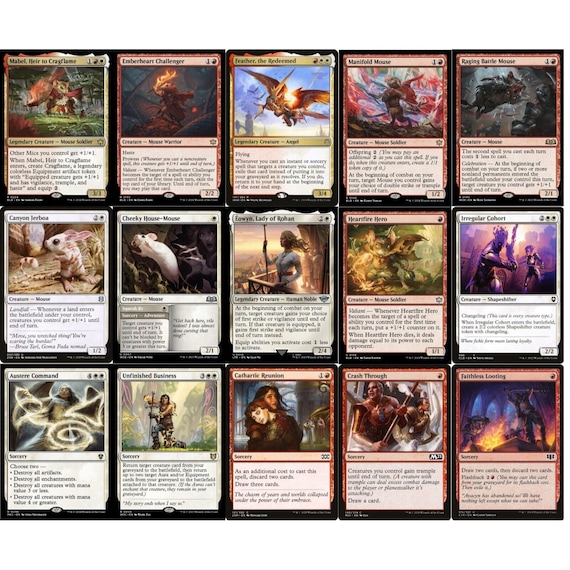 ELITE Commander Mouse Deck - EDH - Boros Red White - Mabel -100 Card -MTG!  - Etsy