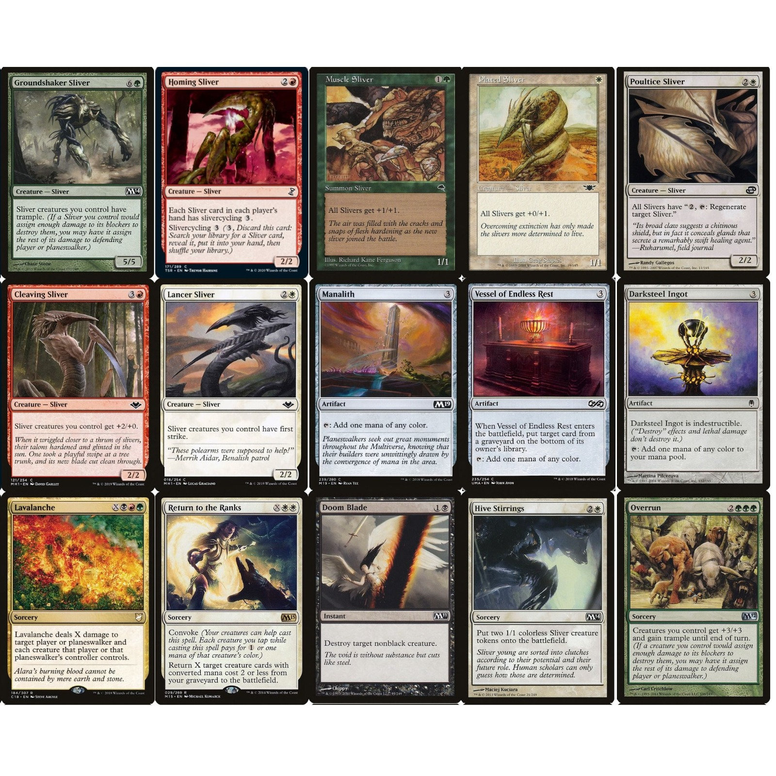 ELITE Commander Sliver Deck EDH the First Sliver 100 Card MTG Etsy