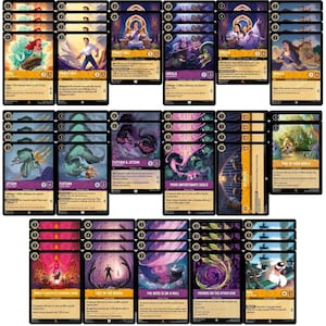 De kleine zeemeermin - Disney Lorcana-deck - op maat gemaakt - 60 kaarten!!!