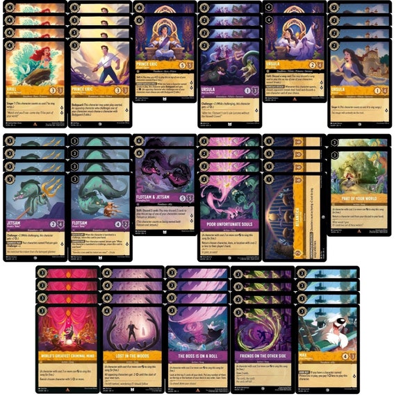 The Little Mermaid - Disney Lorcana Deck - Custom Built - 60 Card!!! - Etsy