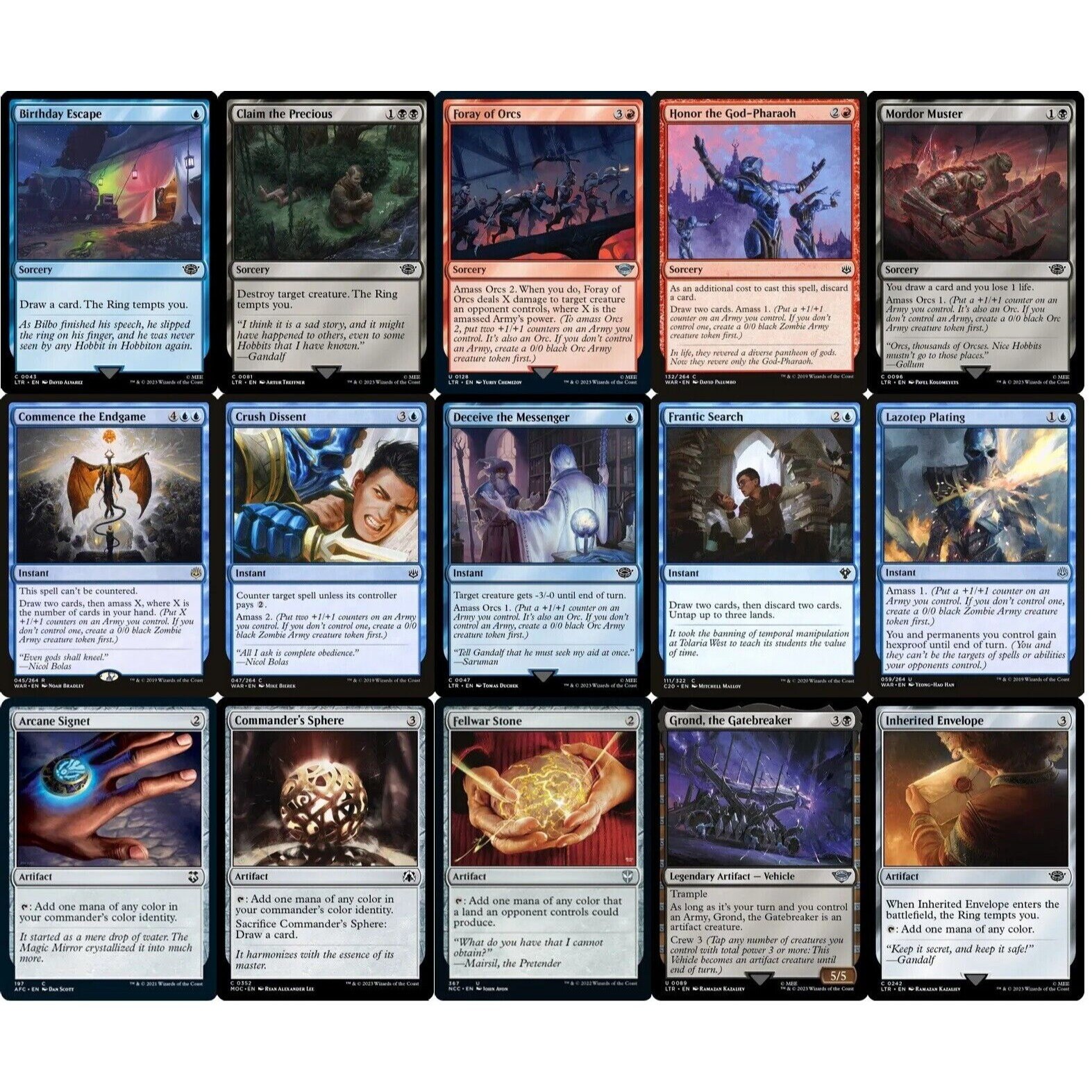 orc deck mtg commander Sauron, The Dark Lord Shagrat, Loot Bearer Commander Deck