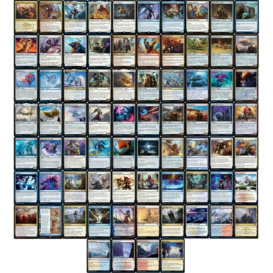 Elite Commander Jeskai Vehicles Deck Blue Red White EDH 100 Card MTG NM