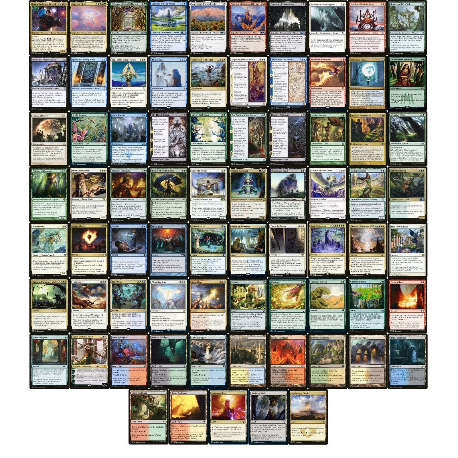 Commander Shrine Tribal Enchantment Deck - Jodah - 5 Color - EDH