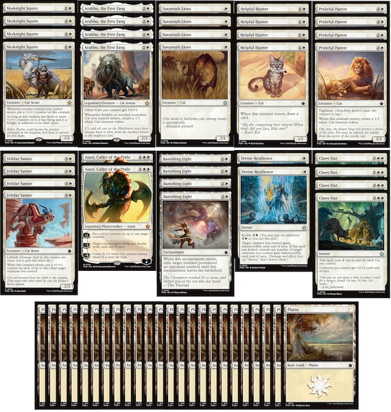 Elite Mono White Cat Deck - Very Powerful - Modern Pioneer - 60 Card MTG! -  Etsy