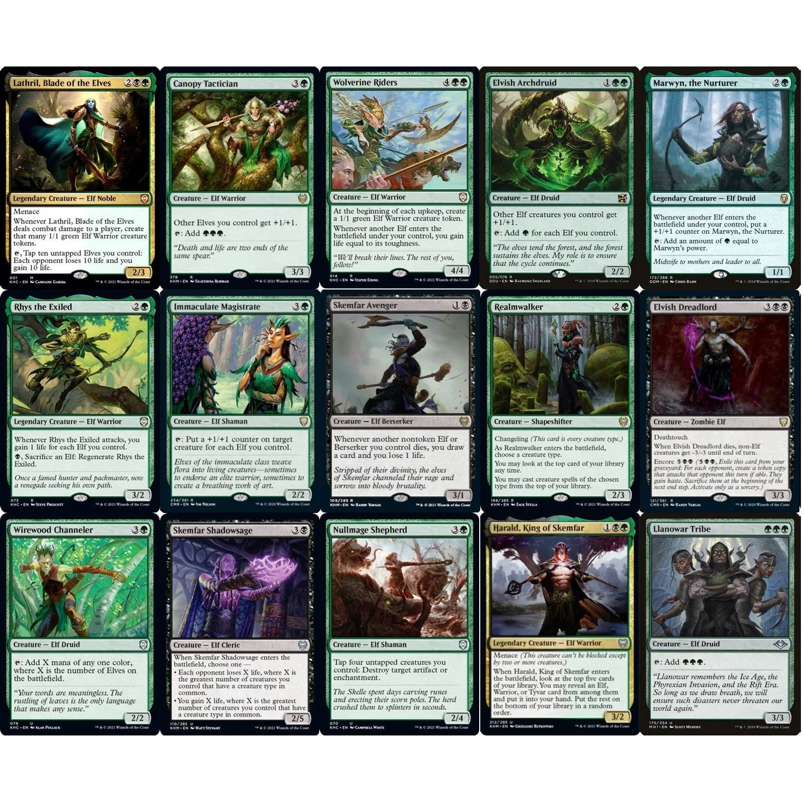 Commander Golgari Elf Deck - Lathril - Green Black - EDH -100 Card