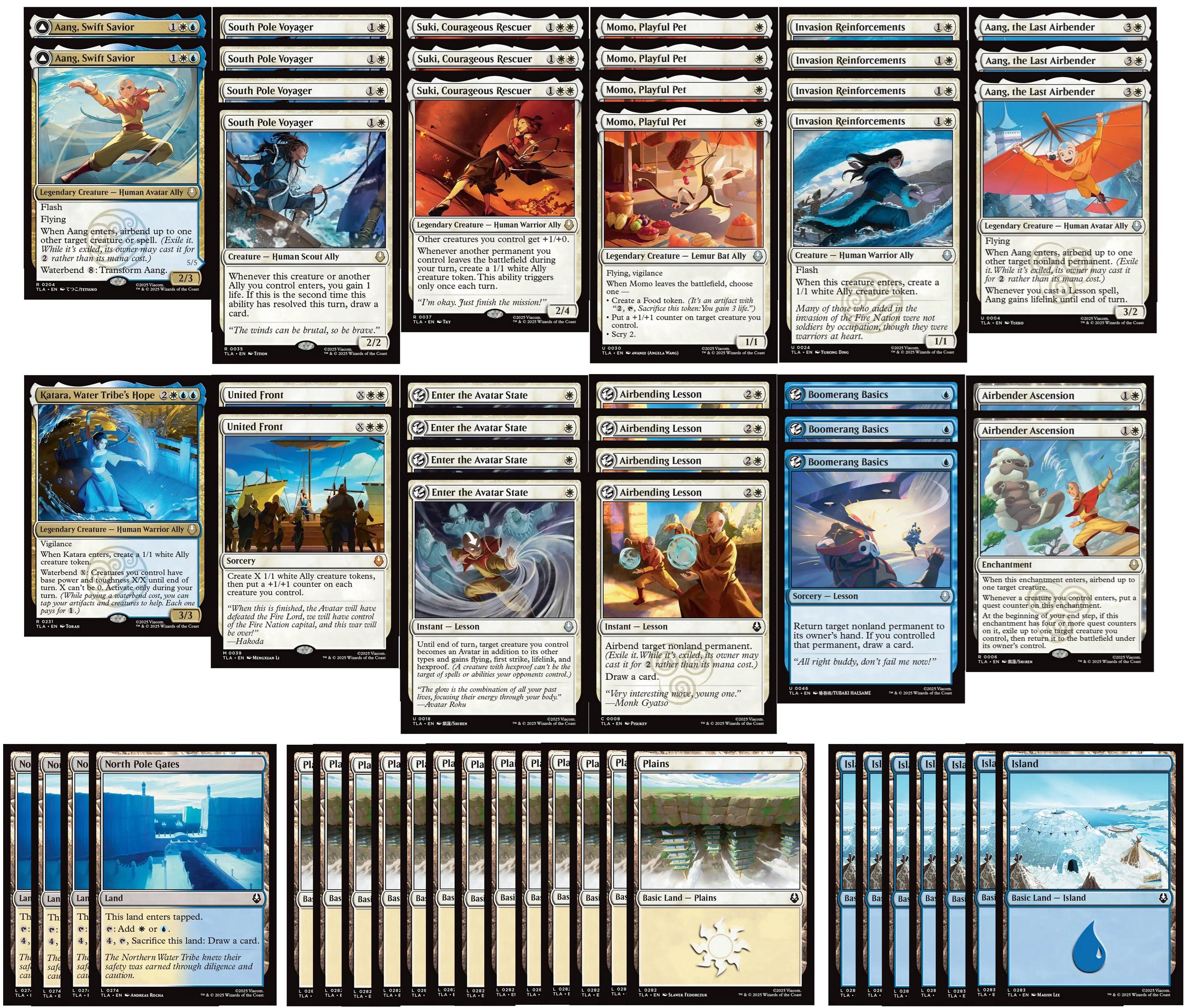 Avatar Magic the Gathering Deck - Azorius Airbending - Blue White