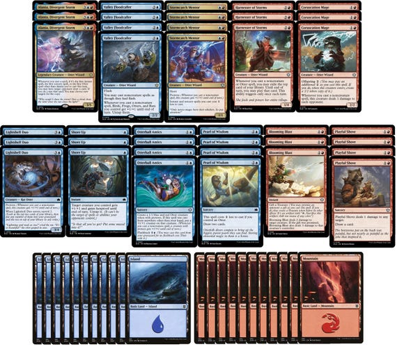 izzet cards mtg The Locust God CARD DRAW TOKENS IZZET Magic MTG Custom Commander Deck –  CommanderComplete main image 1