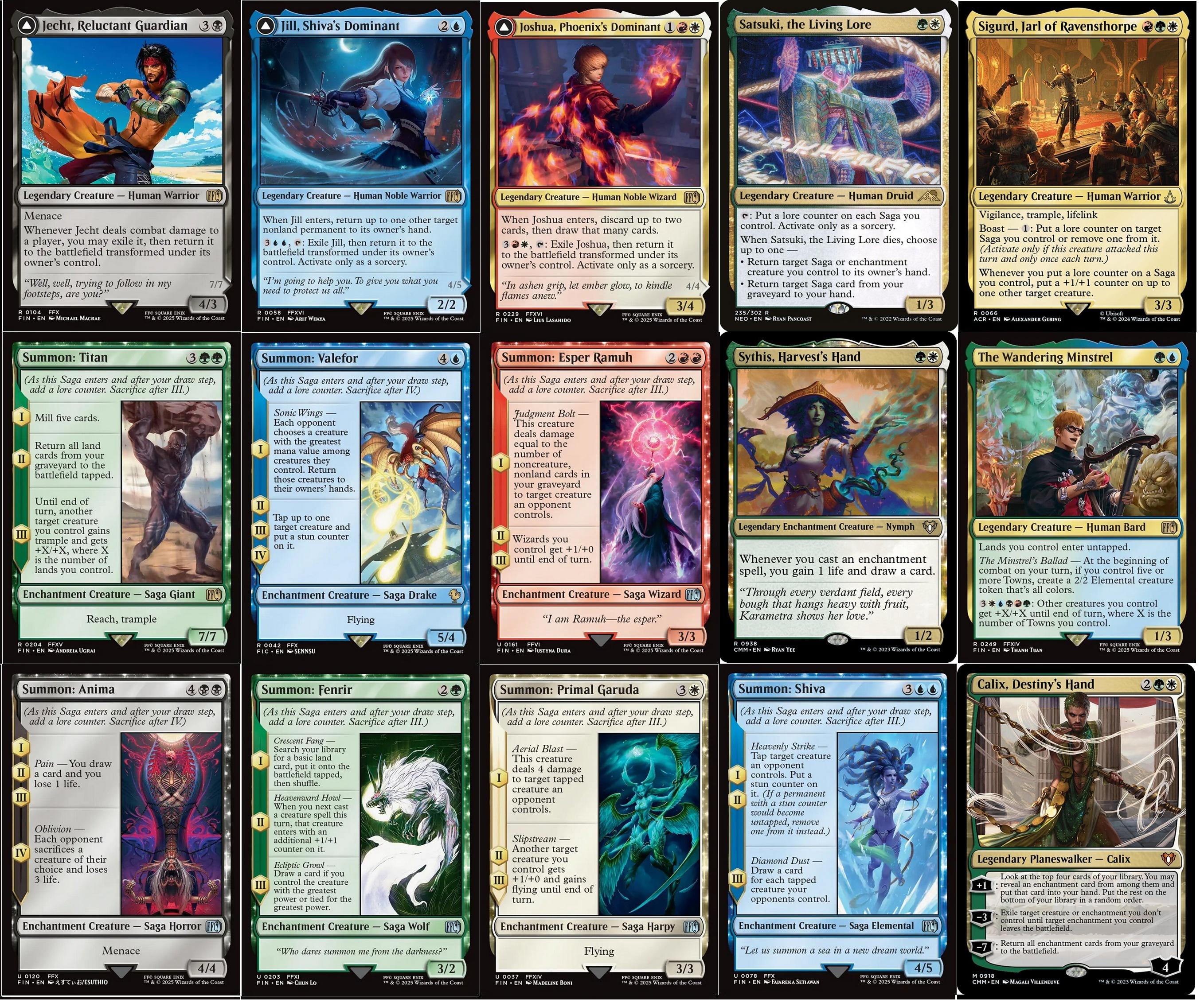final fantasy enchantments mtg Set Name: Magic: The GatheringFINAL FANTASY Commander, Type: Enchantment, 28 cards Set Name: Magic: The GatheringFINAL